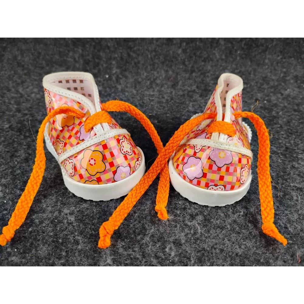 Shoes Our Generation OG 18" fits American Girl Doll Casual Cute Orange Floral